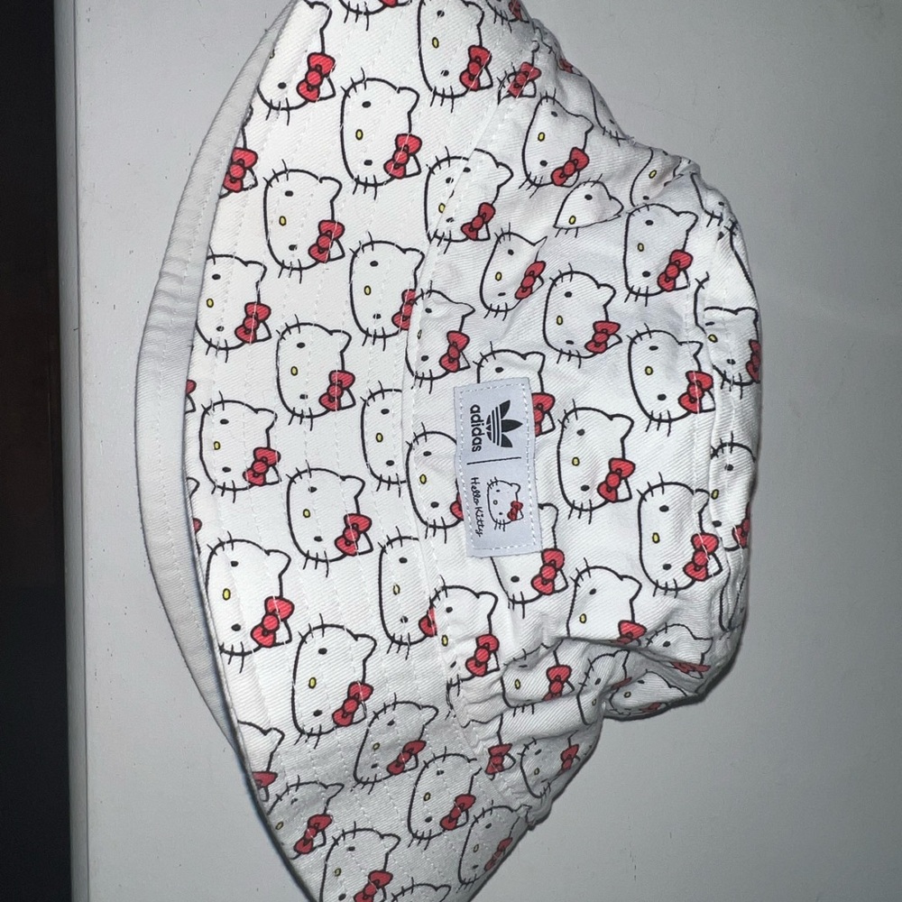 Adidas White and Red Hello Kitty Hat